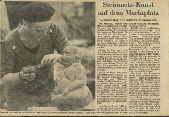 Steinmetzkunst auf dem Marktplatz